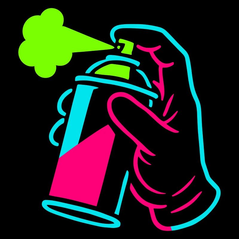 Boîte à graffitis dans le style pop art