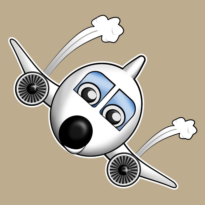 Flugzeug mit Gesicht
