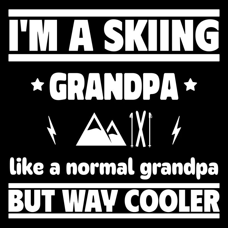 Cooler Skifahrer-Opa