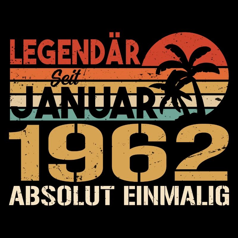 Geburtstagsgeschenk geboren im Januar 1962