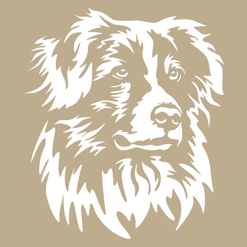 Australian Shepherd Kopf "Black Edition"