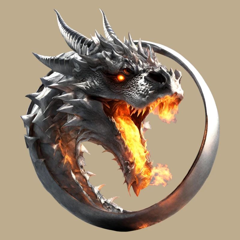 Dragon de feu dans l’anneau