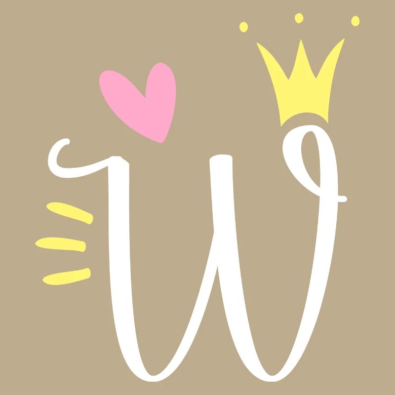 Lettre W Lettre initiale Couronne