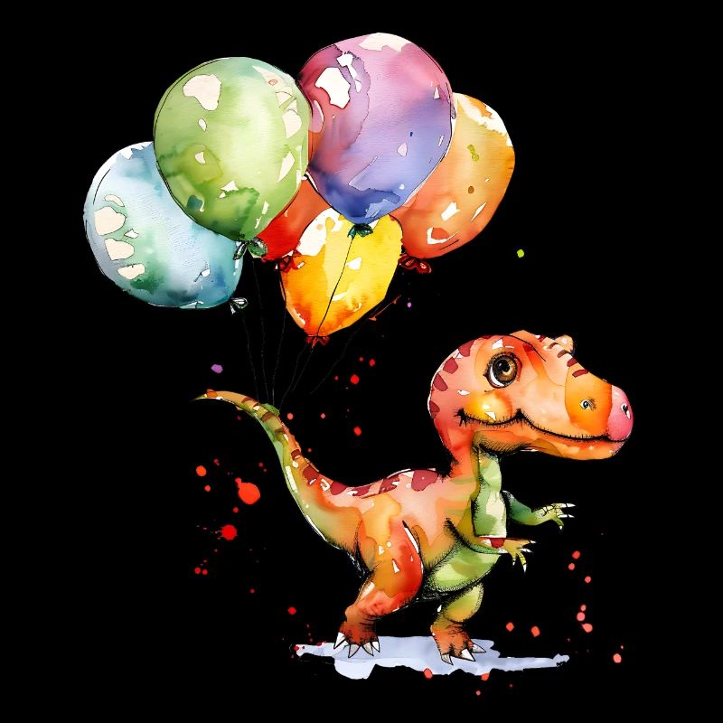 Dinosaur with balloon