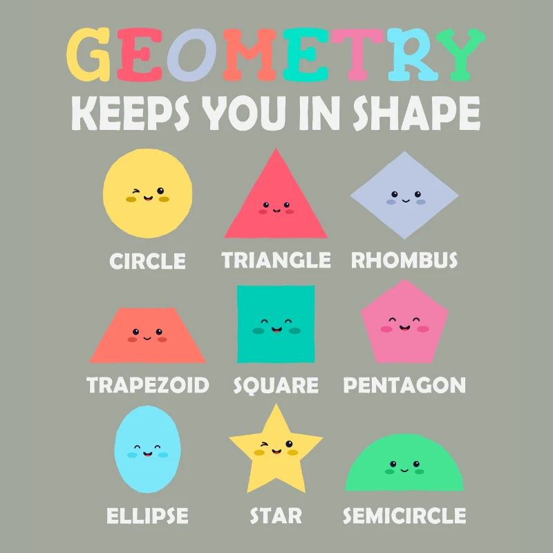 Geometrische Formen mit positiven Sprüchen