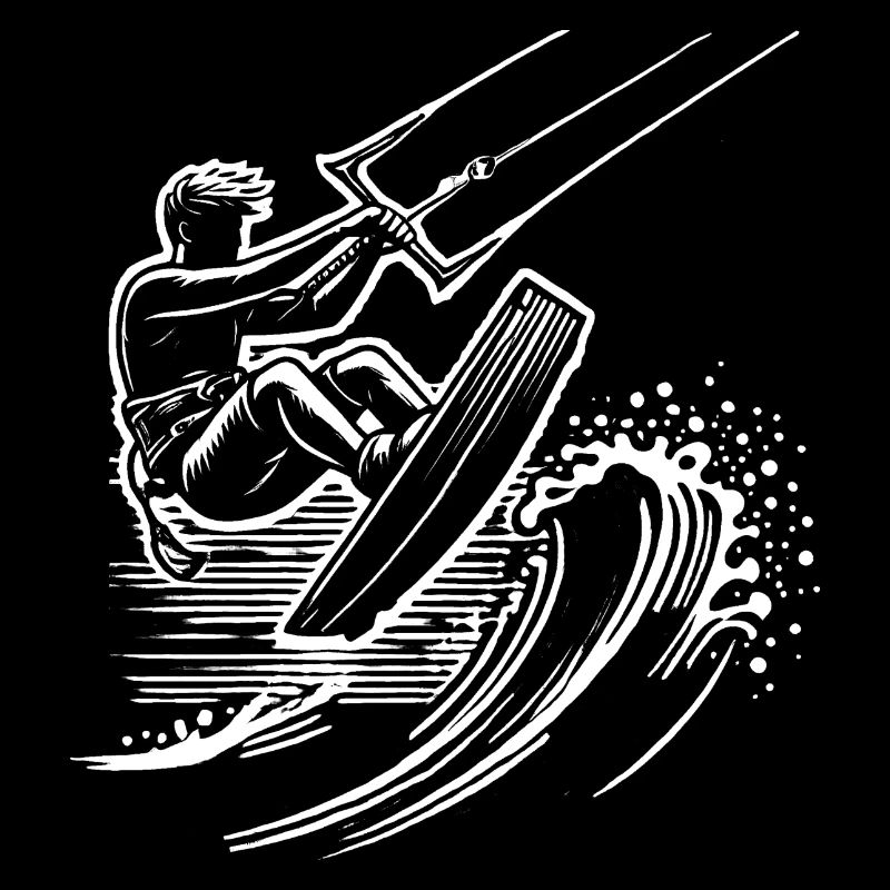 Kitesurfers kitesurfing