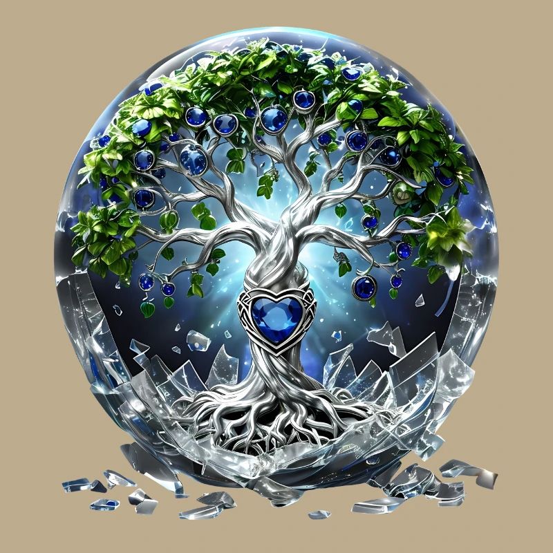 Licht und Schatten: der mystische Baum des Lebens.