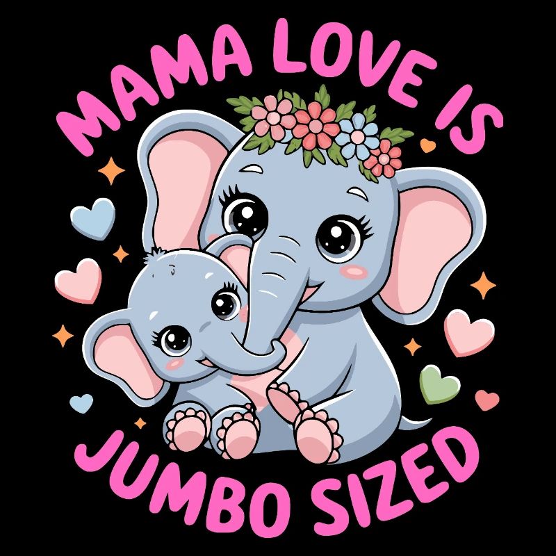 Mama Elefant Shirt Muttertag Geschenk Mutterliebe