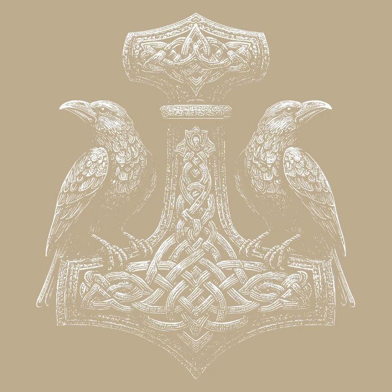 Corbeaux nordiques et conception du marteau de Thor