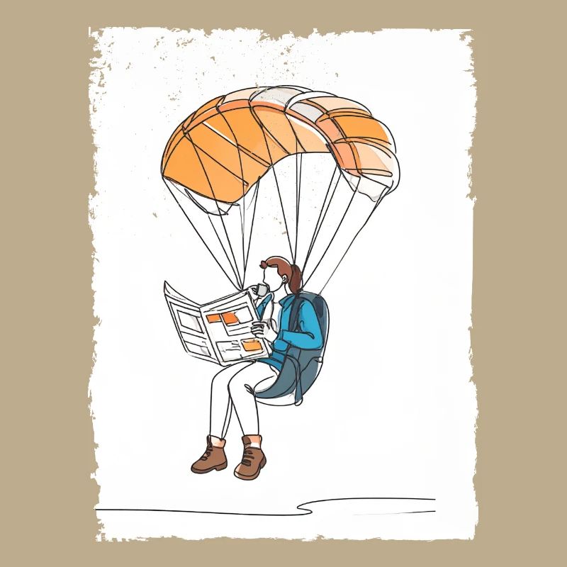 Luftfahrende Leser Illustration