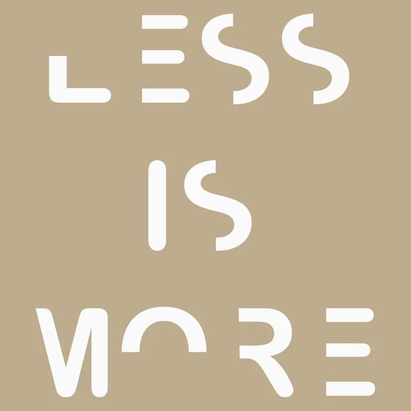 Less is More – Minimalist Typography Design