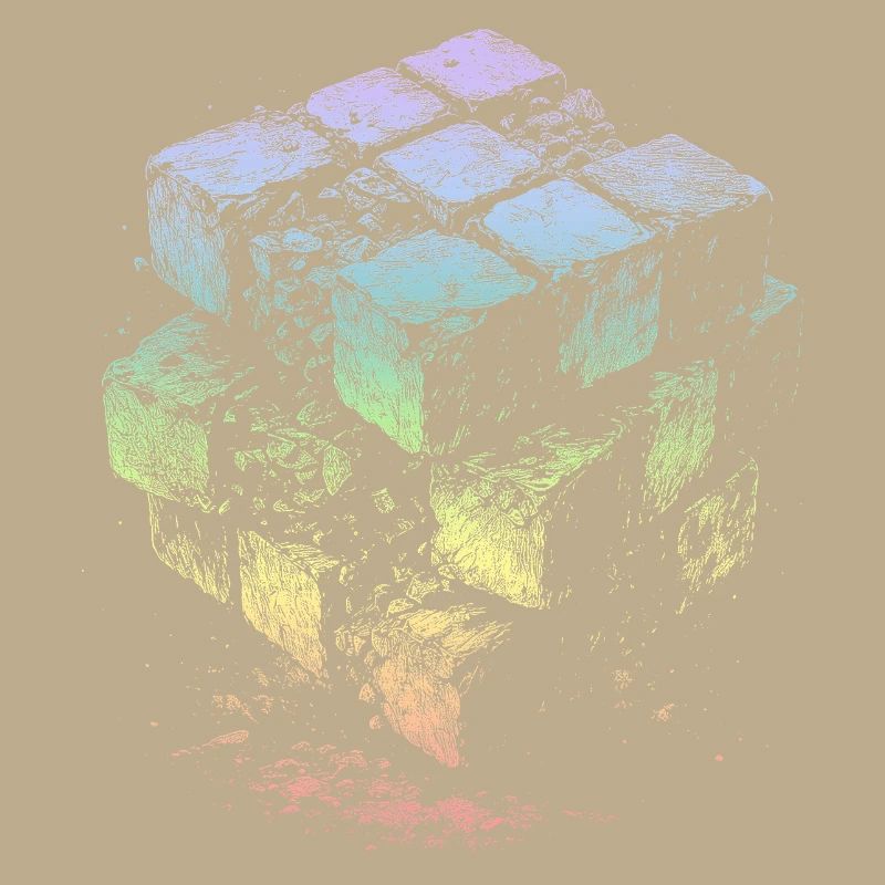 Couleurs arc-en-ciel du cube