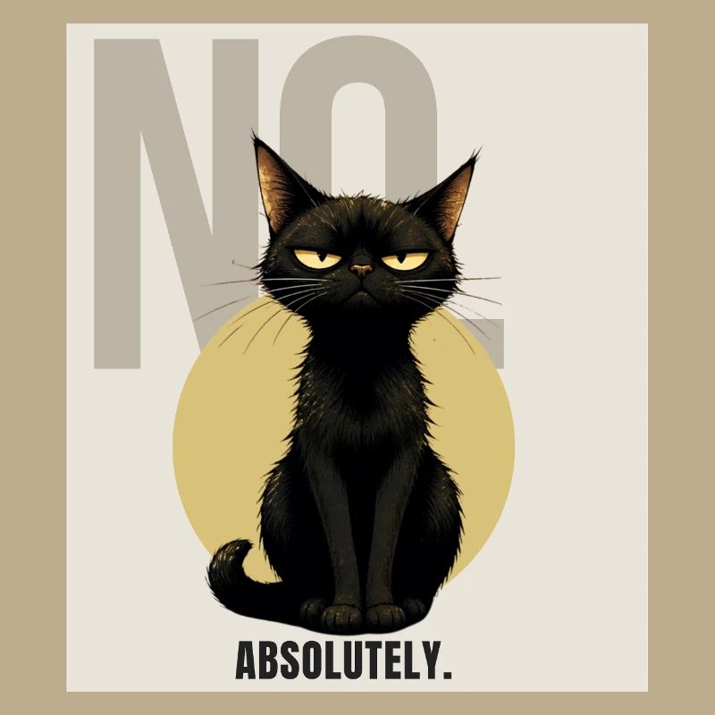 NON. – Sarcastique Chat Noir Design