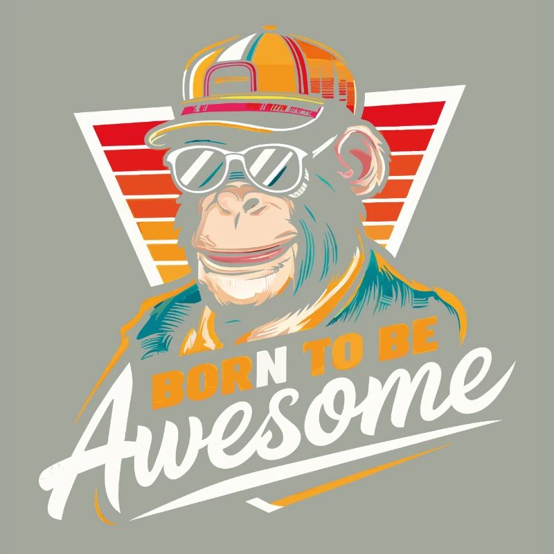 Cool Chimpanzee Born To Be Awesome