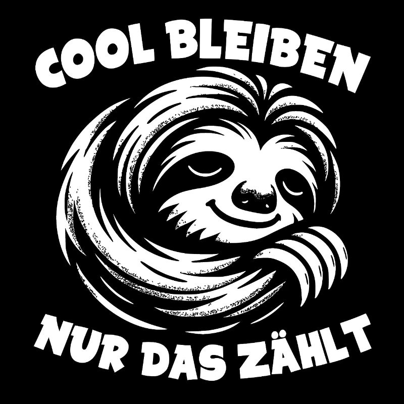 Faultier cool bleiben nur keinen Stress Spruch