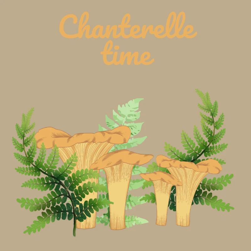 Chanterelles in a forest