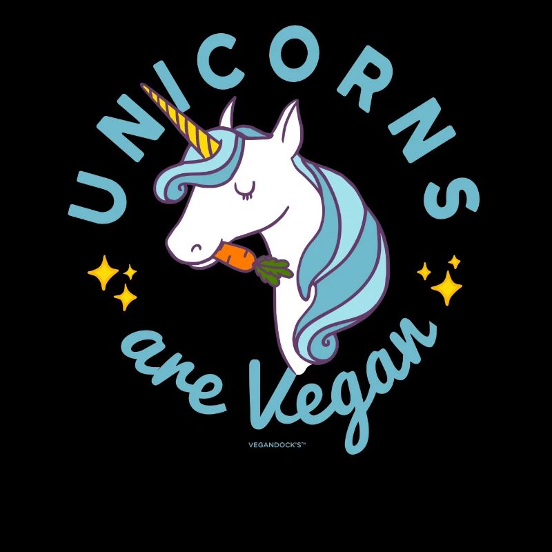 Unicorn TShirt - Unicorns are Vegan (Magic Blue)