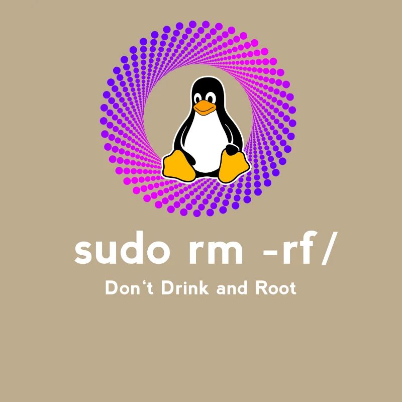 Computer Sys admin Penguin Nerd pc sudo rm -rf cod