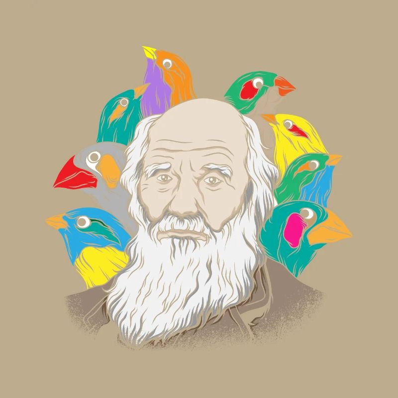 Charles Darwin Portrait Geschenk Evolution