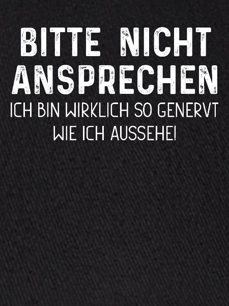 Bitte nicht ansprechen