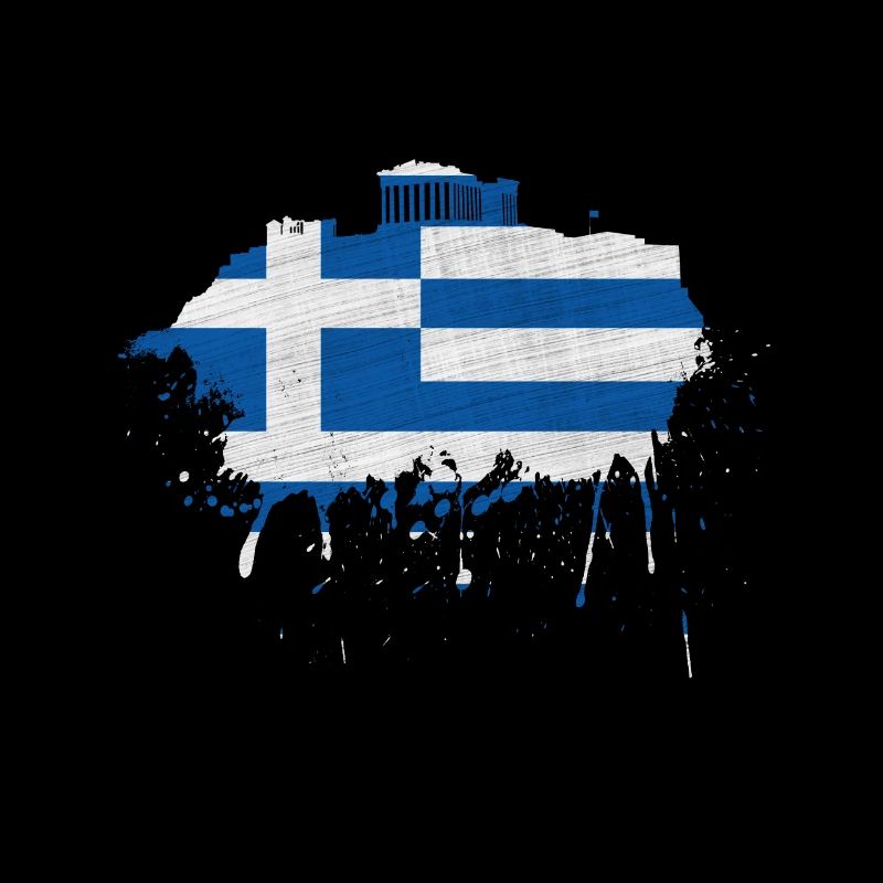 Athens Skyline Greece Flag Flag Acropolis