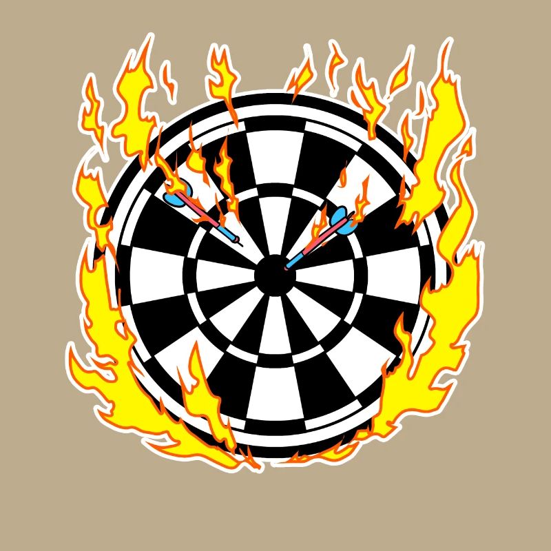 Dartboard in flames