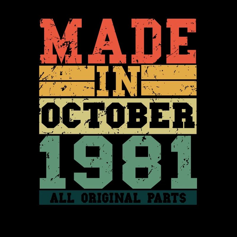 1981 Birthday October Vintage Saying