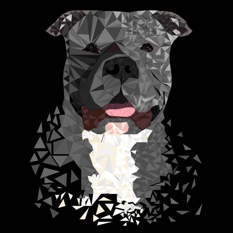 American Bully XL Polygon artistically designed