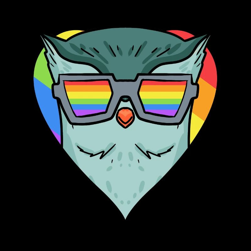 LGBT Tier Eule Regenbogen