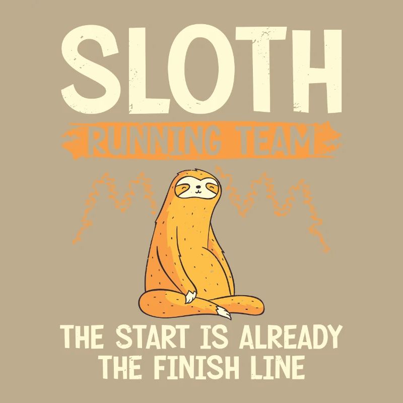 Sloth Running Team Runner Marathon Trail