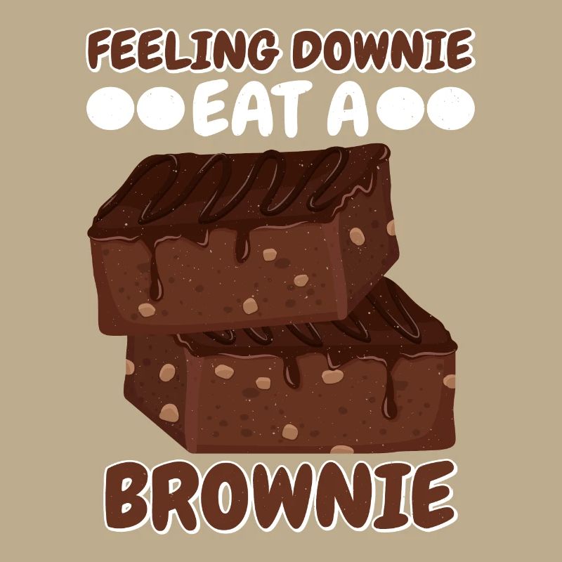 Feeling Downie Eat Brownie | Backen Tshirt |