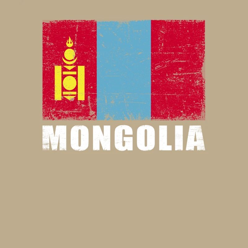 Drapeau de Mongolie Grunge Drapeau de Mongolie