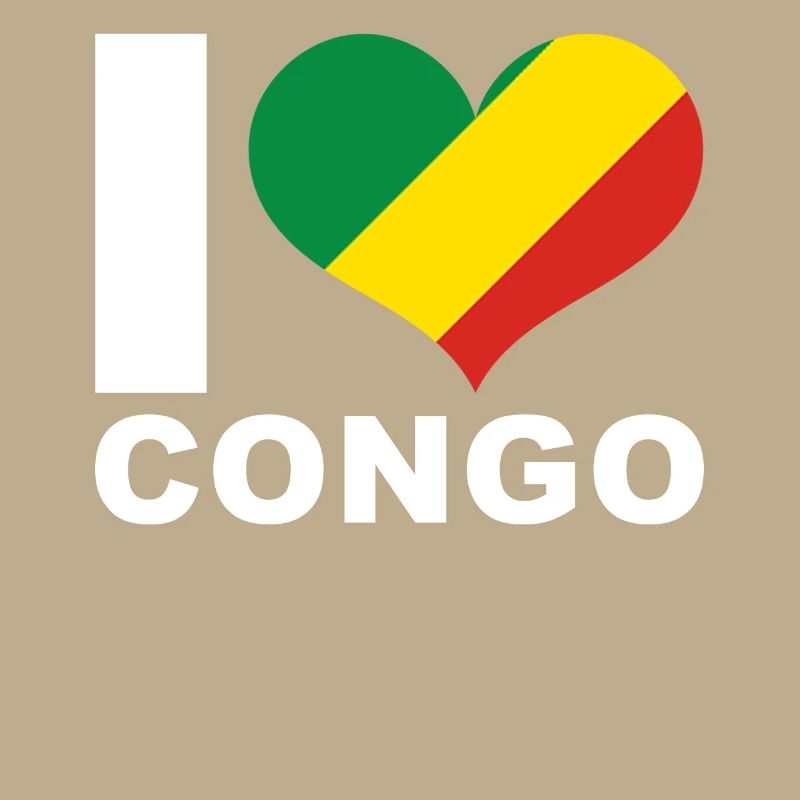 J’aime le drapeau du cœur du Congo Congo