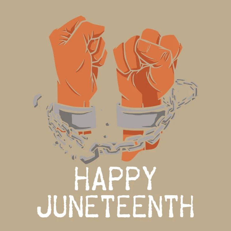 Happy Juneteenth Break Shackles Chain