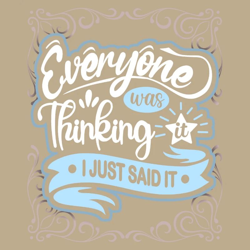 Saying, mind reading, vintage style typography