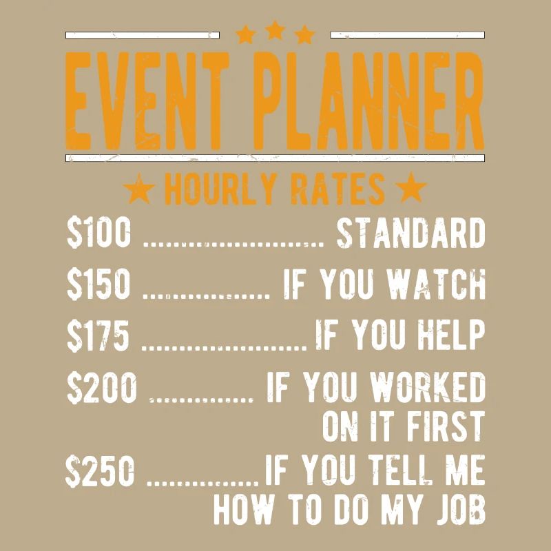 Event planner hourly wage