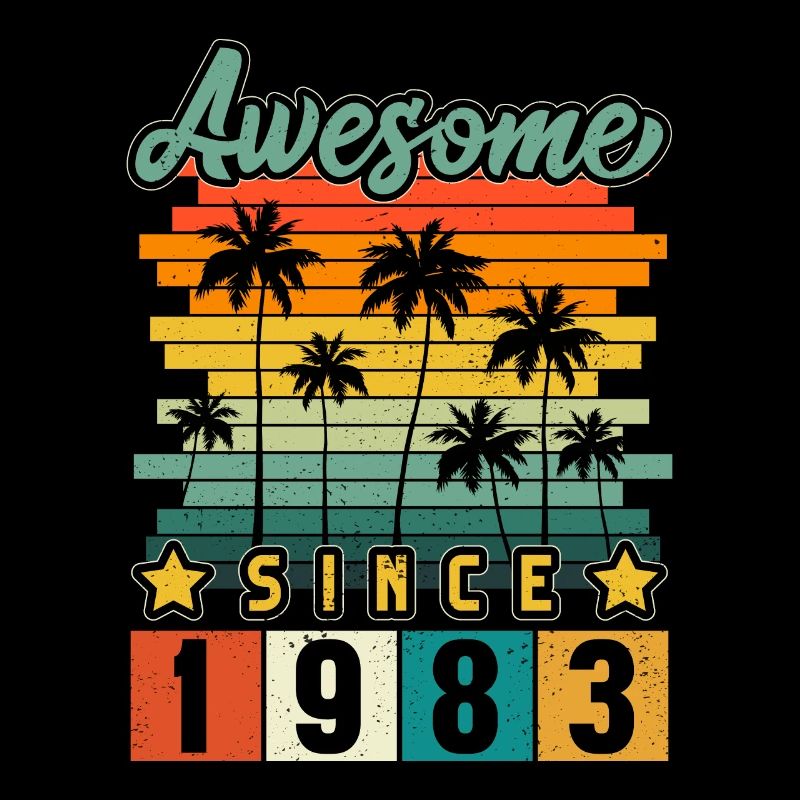 1983 Anniversaire Né Année de naissance millésime