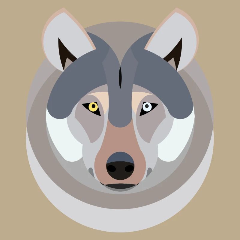 Wolf as a graphic