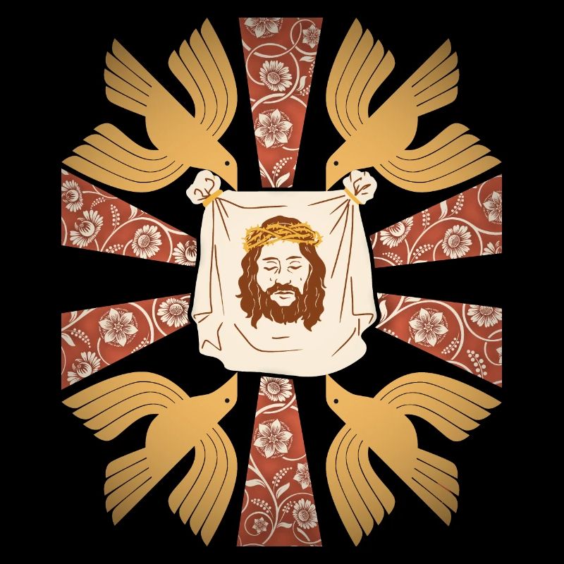 Jésus-Christ, drap, chrétien, colombes de paix