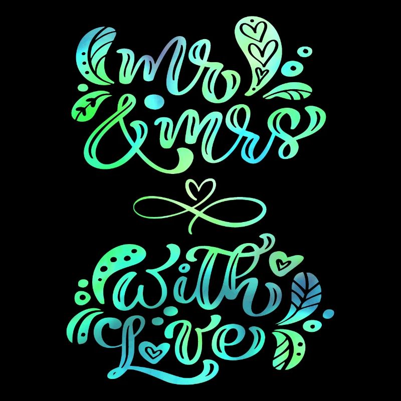 Mr & Mrs, Amour-Amour, Mariage, Typographie de mariage