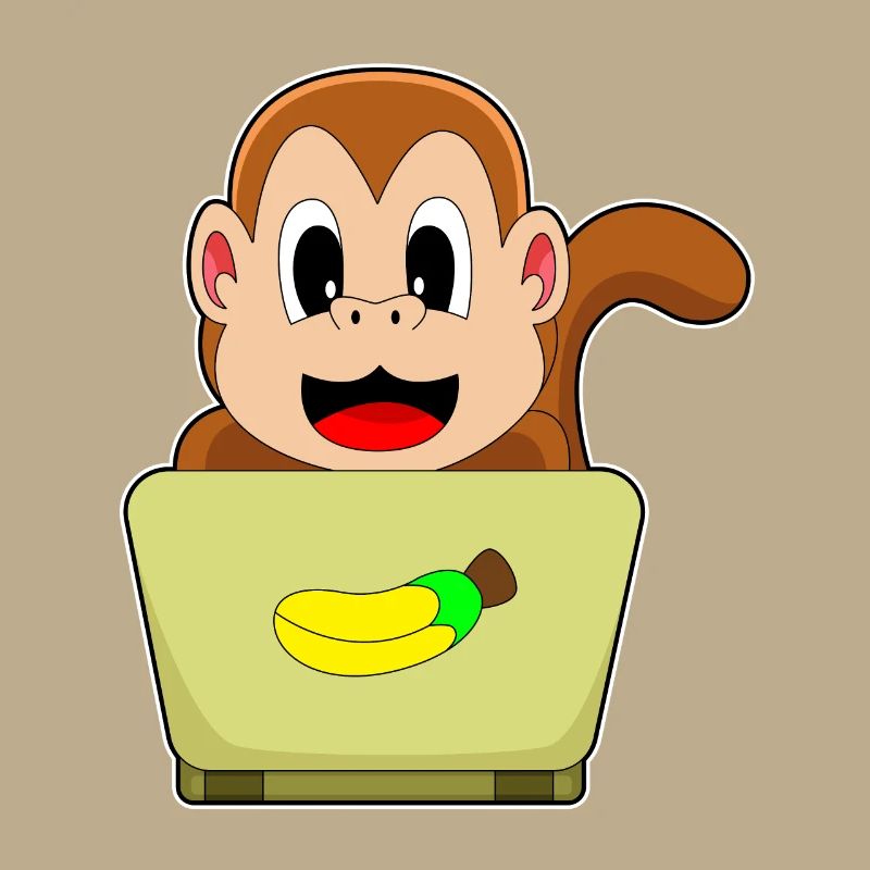 Ordinateur portable singe