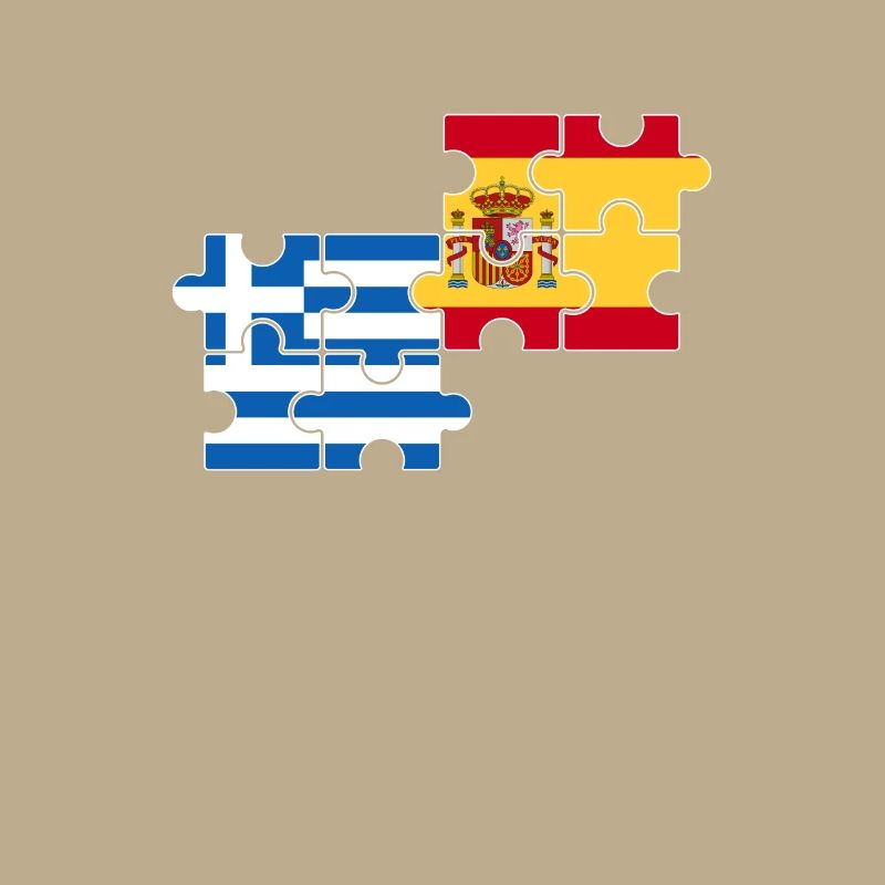 Grèce Espagne Drapeau Espagnol Grec