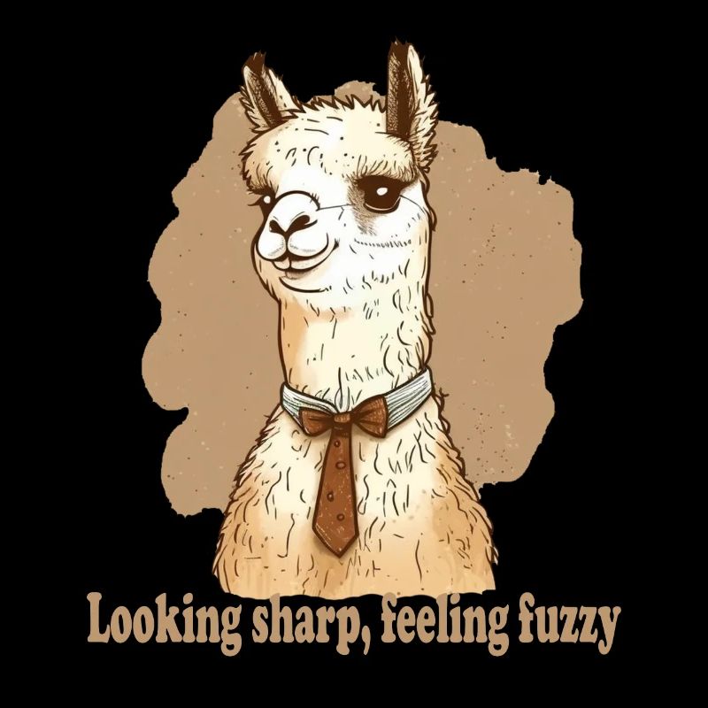 Looking sharp feeling fuzzy llama
