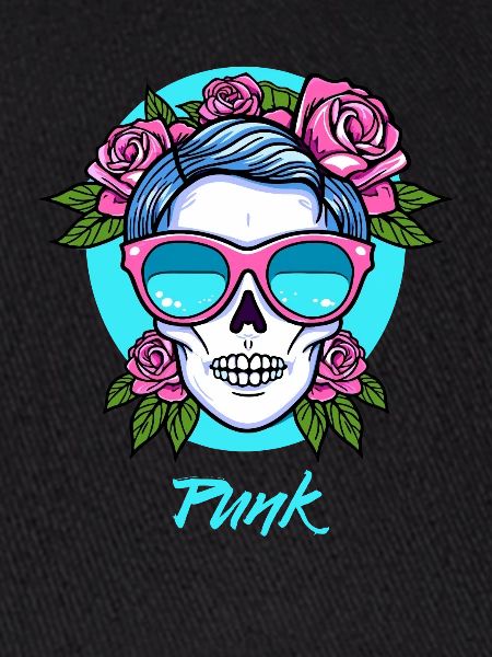 Crâne punk et roses