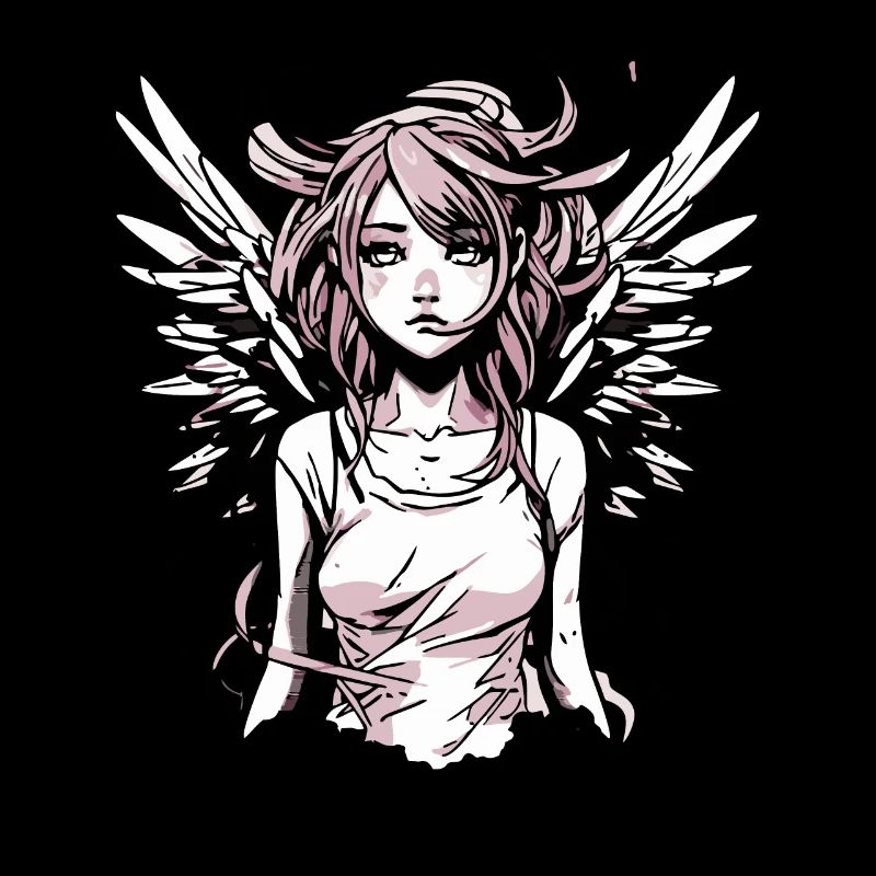 Fille ange moderne