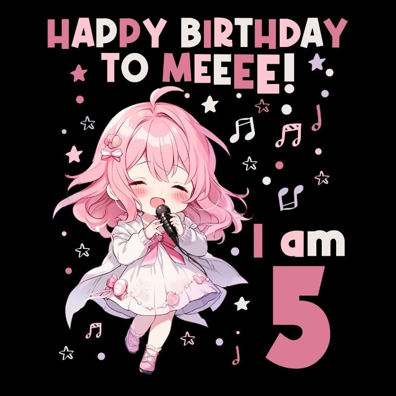 Anime Mandga K-Pop KPop Mädchen 5. Geburtstag