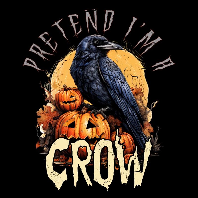 Tu so, als wäre ich eine Krähe Einfaches Halloween-Kostüm