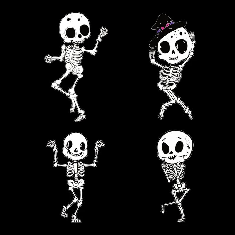 Funny dancing skeletons