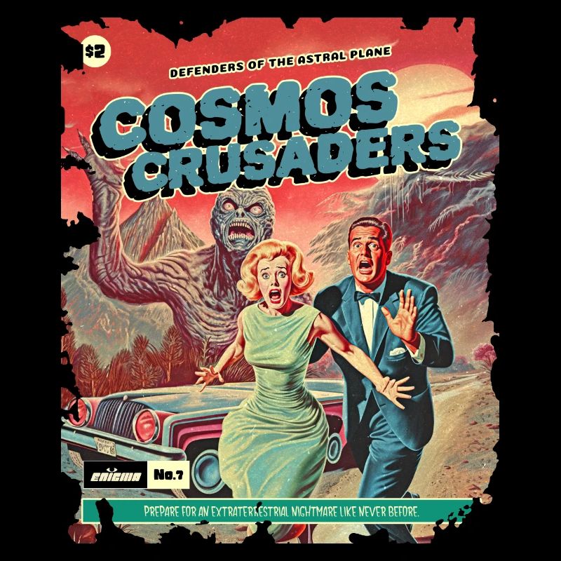 Comic, Comic Strip, 50s, Crazy Monster