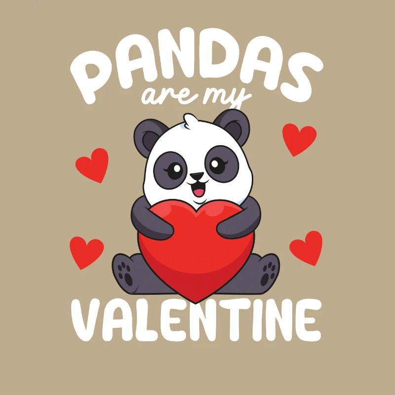 Les pandas sont mon amour de panda drôle de Saint-Valentin